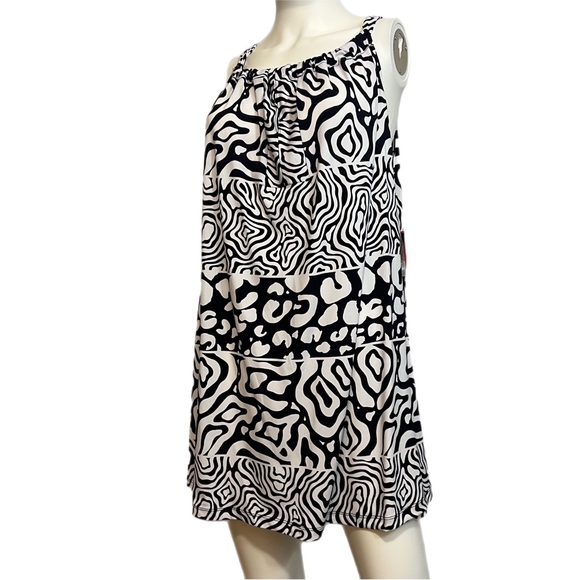 Rafaella woman Navy & White Mini Dress Sz.3XL Geographic Print New With … - Picture 2 of 16